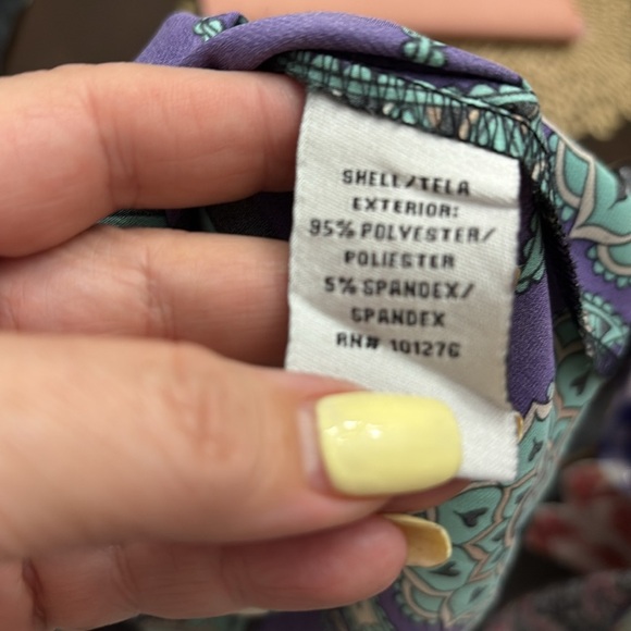 I.C.E Blue and Black Plunge V Neck back satin paisley Sleeveless Dress belted 10 - Picture 13 of 14